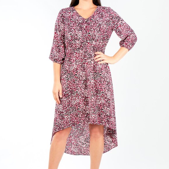 NY Collection Petite Printed High-Low Dress, Size Petite Large, Retail $65.00 - Picture 1 of 10